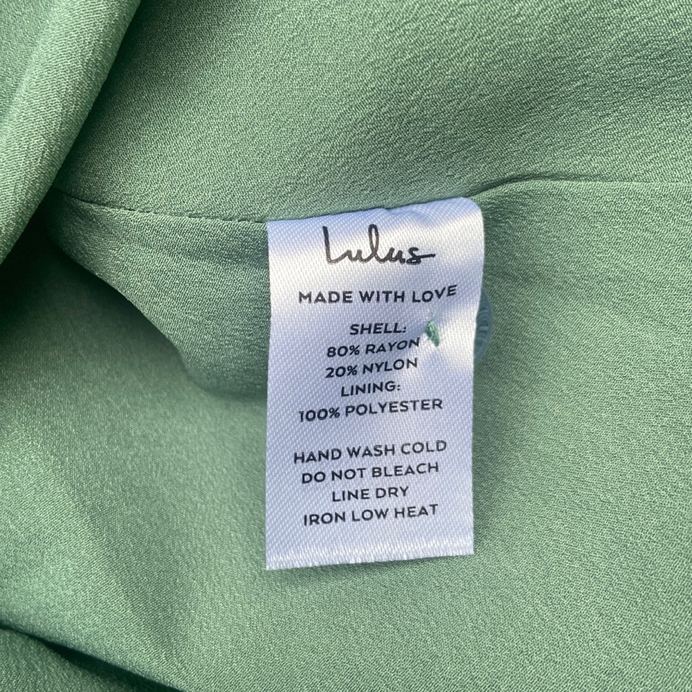NWT Lulus Light Mint Green Ruffle Hem Wrap Skirt Women's Size M - Picture 7 of 9